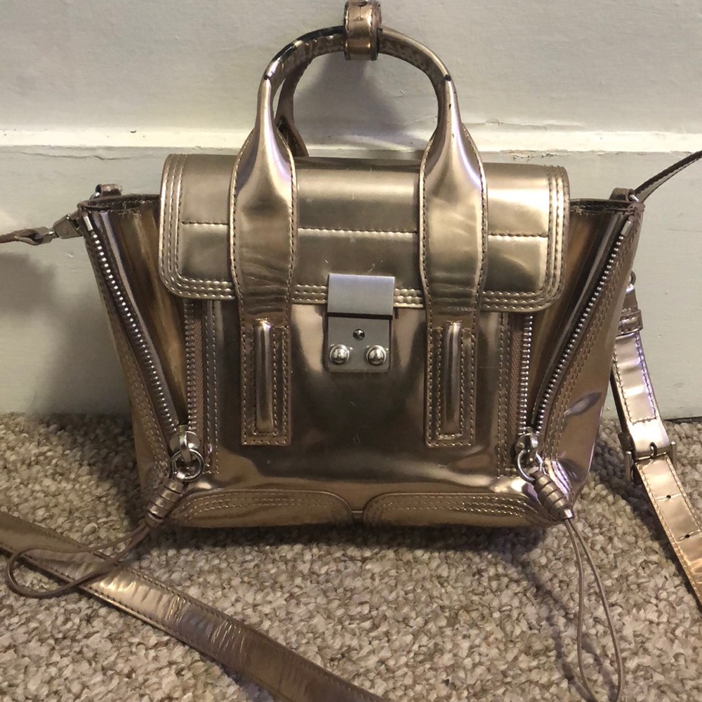 3.1 Phillip Lim Mini Metallic Gold Pashli